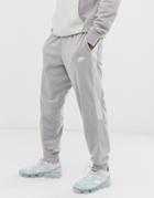 Nike Winter Cuffed Sweatpants With Nylon Panels In Gray