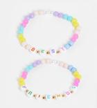 Reclaimed Vintage Inspired Unisex Friendship Bracelets In 90's Fun Beads 2 Pack-multi