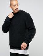Weekday Terry Fluffy Sweater - Black