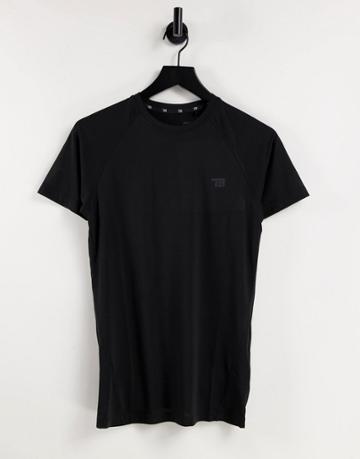 Threadbare Active Muscle Fit Training T-shirt In Black