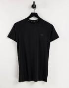 Threadbare Active Muscle Fit Training T-shirt In Black