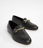 Asos Design Wide Fit Moment Leather Loafers-black