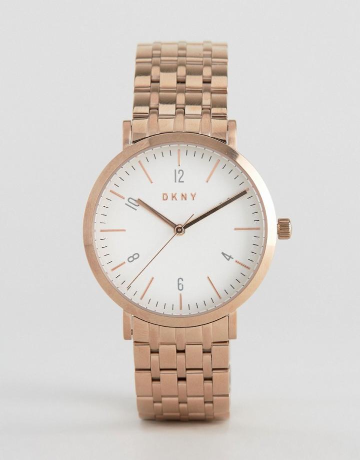 Dkny Minetta Rose Gold Bracelet Watch - Gold