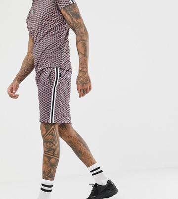 Mauvais Shorts In Diamond Print - Black