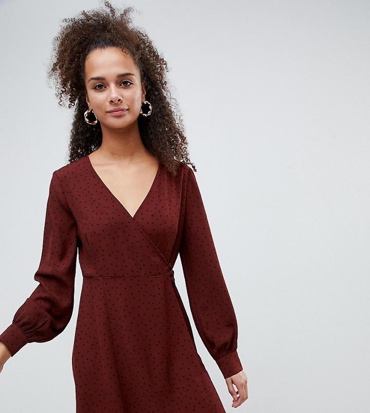 Bershka Polka Dot Tea Dress