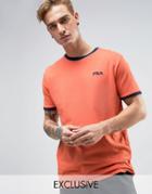 Fila Vintage T-shirt With Small Script - Orange