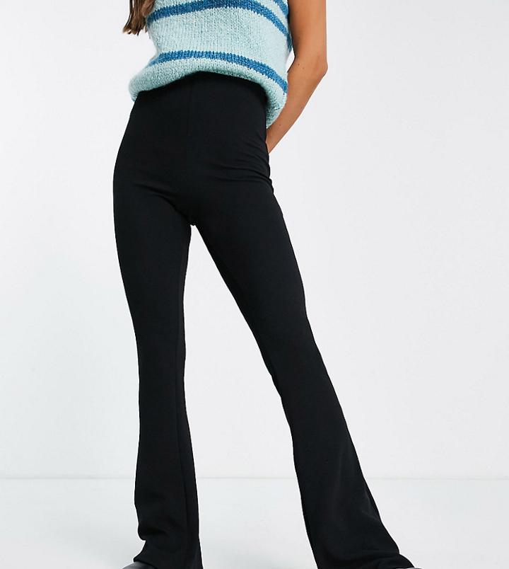 New Look Tall Flared Pants In Black