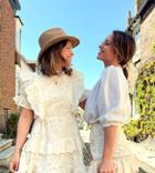 Labelrail X Collyer Twins Mini Dress With Frill Detail And Tiered Skirt In Broderie-white