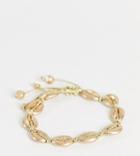 South Beach Faux Shell Anklet In Gold