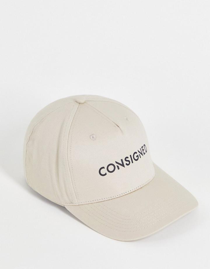 Consigned Logo Baseball Cap In Sand-neutral