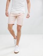 Bellfield Slim Fit Chino Shorts In Washed Pink - Pink