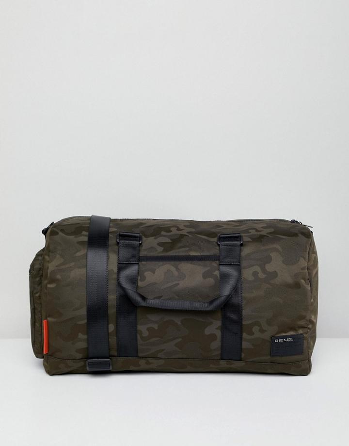Diesel Camo Carryall Bag Nylon Green - Green