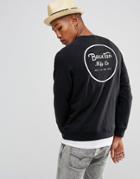 Brixton Wheeler Sweatshirt With Back Print - Black