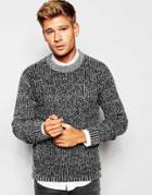 Asos Sweater In Brushed Rib - Gray