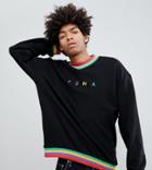 Puma Organic Cotton Sweat With Small Logo In Black Exclusive To Asos - Black