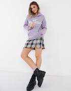 Hollister Front Logo Hoodie In Lilac-purple