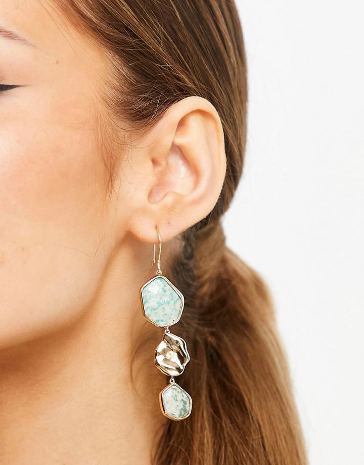 & Other Stories Multi Stone Pendant Earrings In Gold