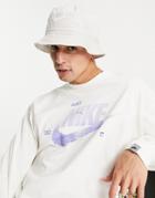 Nike Washed Bucket Hat In Sand-gold
