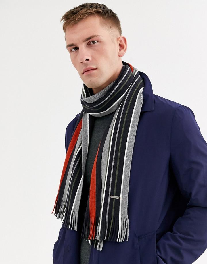 Ted Baker Muster Stripe Scarf-multi