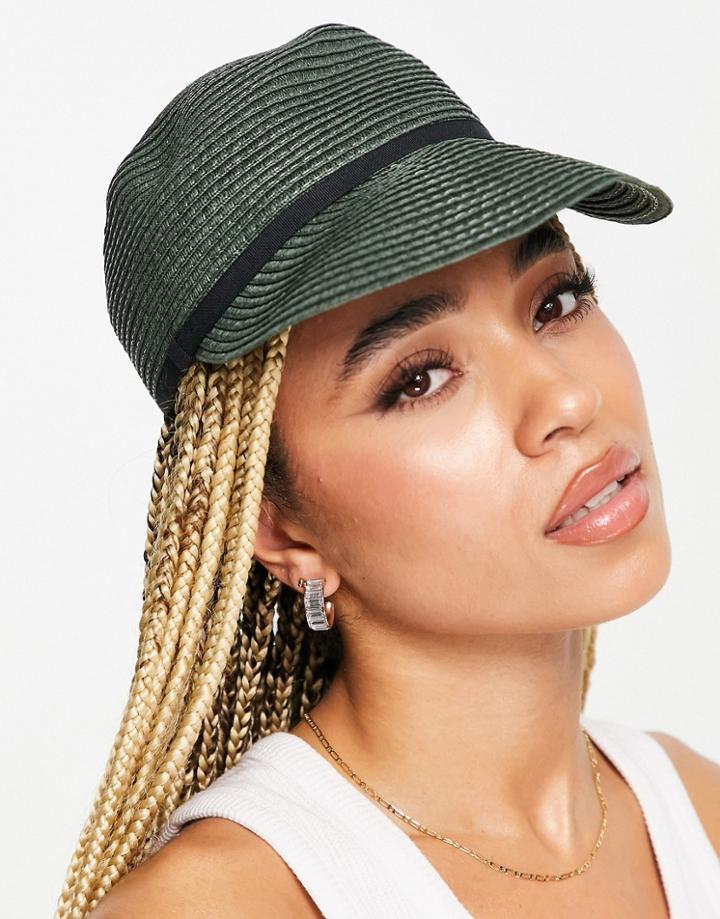 Becksondergaard Straw Hat In Khaki-green