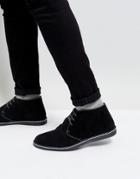 Silver Street Desert Boots In Black - Black