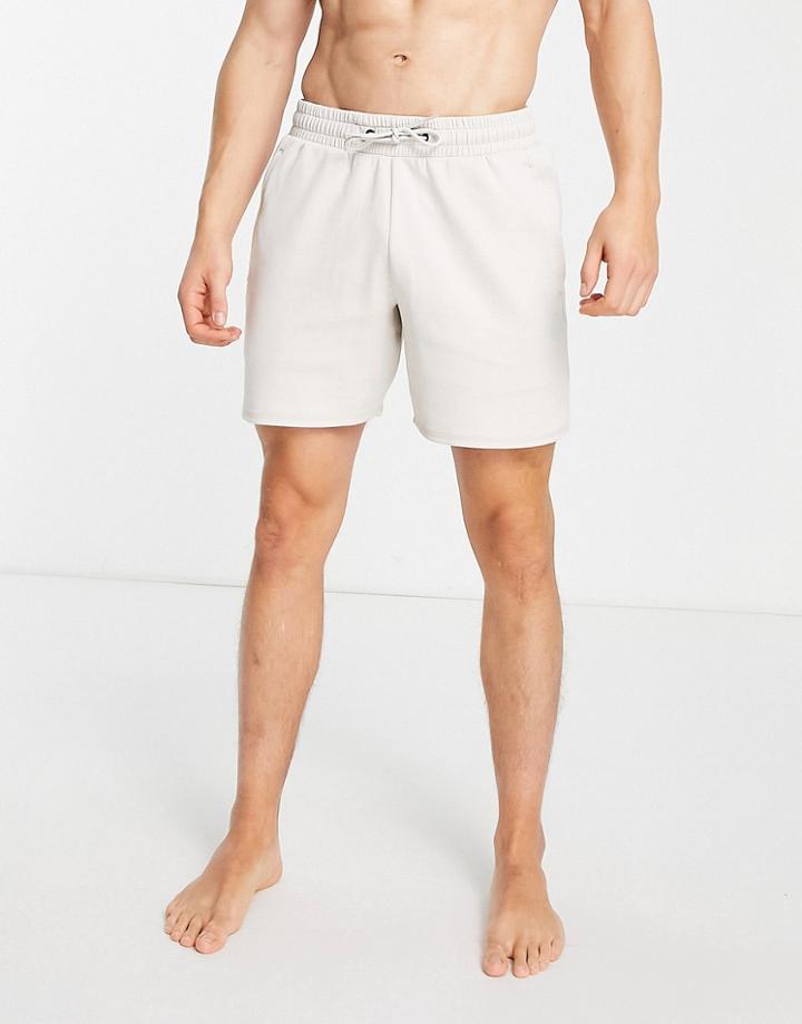 Gilly Hicks Go Breathe Lounge Shorts In Pumice Stone-gray
