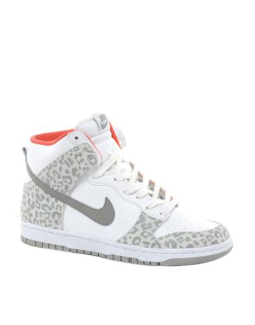 Nike Dunk Gray Leopard High Top Sneakers