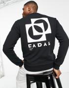 Farah Earlham Street Back Print Sweat In Black