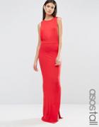 Asos Tall Low Armhole Maxi Dress - Red