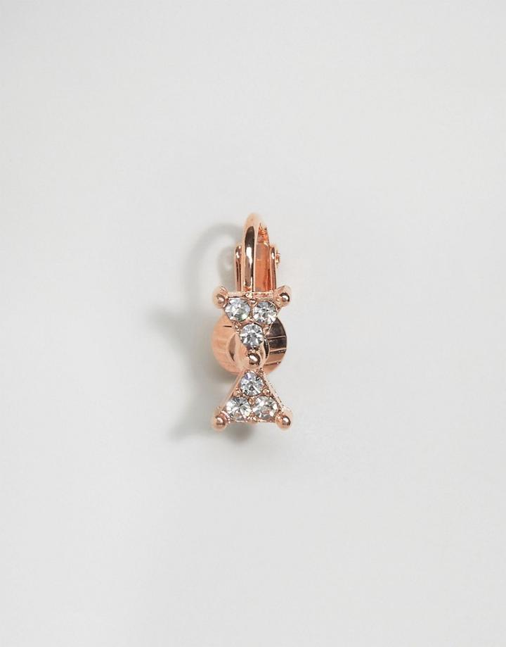 Limited Edition Crystal Bow Ear Cuff - Copper