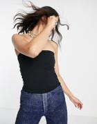 Pull & Bear Bardot Top In Black