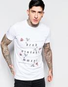 Dead Vintage Square Roses T-shirt - White