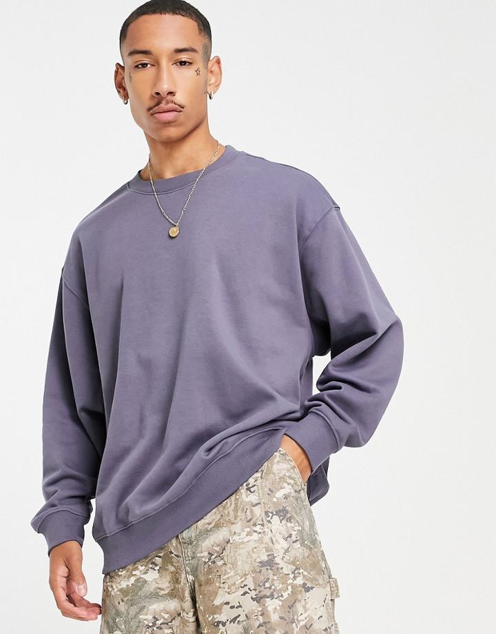 Weekday Oversized Sweatshirt In Blue-blues