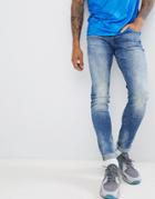 Sixth June Skinny Washed Blue Jeans - Blue