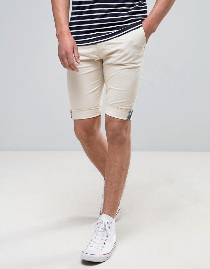 Bellfield Stretch Skinny Chino Short - Gray