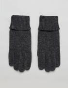 Esprit Knitted Gloves In Gray - Gray