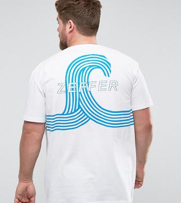 Zeffer Plus Wave Back Print T-shirt - White