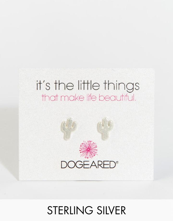 Dogeared Sterling Silver Cactus Stud Earrings - Silver