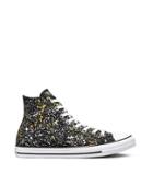 Converse Chuck Taylor All Star Hi Paint Splatter Sneakers In Black