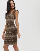 City Goddess Leopard Print Mini Dress - Multi