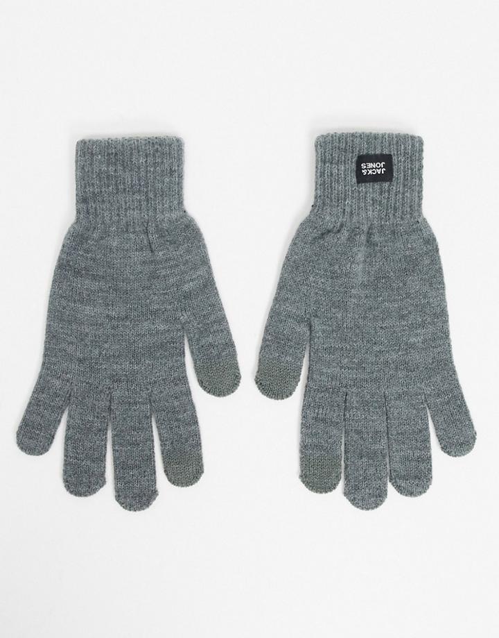 Jack & Jones Gloves In Gray-grey
