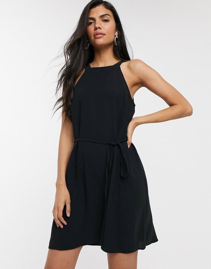 River Island Swing Dress In Black