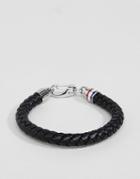 Tommy Hilfiger Cord Bracelet In Black - Black