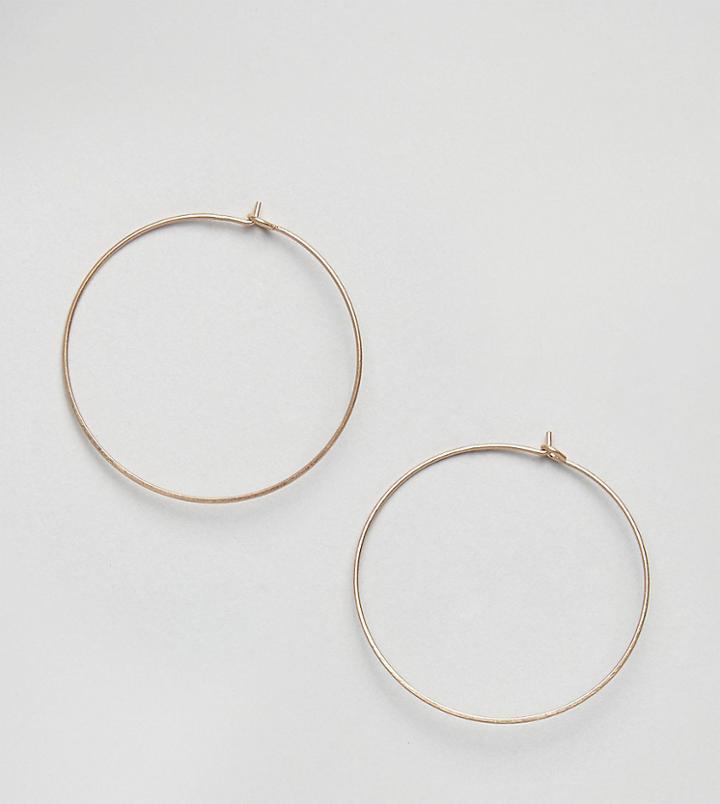 Dogeared Gold Plated Karma Medium Hoop Earrings - Gold