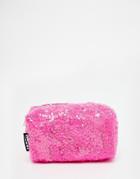 Jaded London Pink Sequin Make-up Bag - Pink Sequin