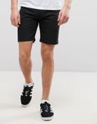 D-struct Pull On Drawstring Canvas Shorts - Black