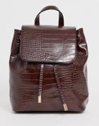 Asos Design Croc Backpack - Brown