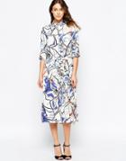 Closet Long Line Shirt Dress - Multi