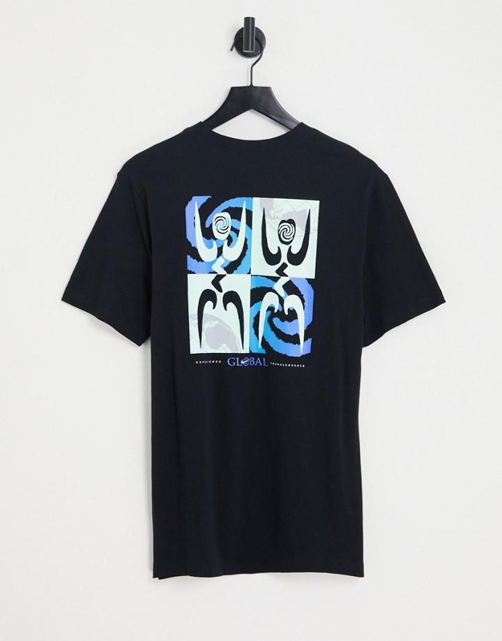 Nike 'reach' Festival Back Print T-shirt In Black