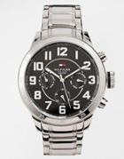 Tommy Hilfiger Trent Chronograph Stainless Steel Strap Watch 1791054 - Silver